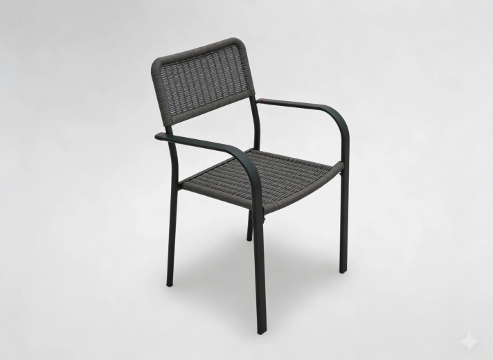 Brown garden armchair 60 × 55 × 82 cm