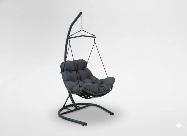Fauteuil suspendu Tumber – structure et coussin anthracite