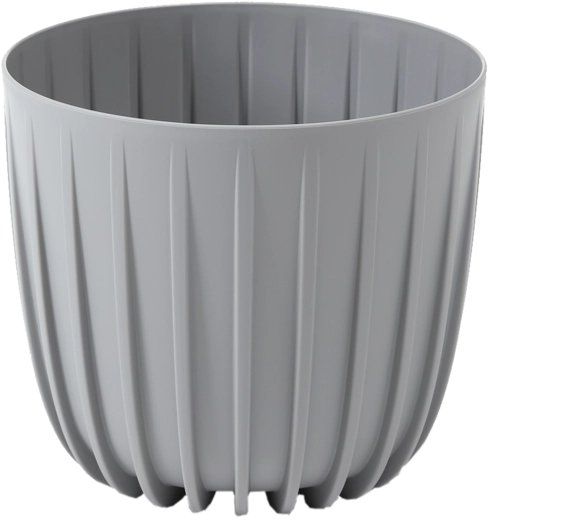 Laagprofiel bloempot Mira 24 cm grijs