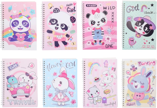 Lined Spiral Notebook 14.5x20.5 cm, 80 pages