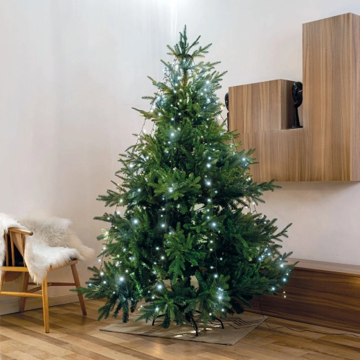 LED-kerstboom 1,9 m met 120 LED's, koud wit, IP44