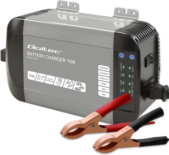 Monolith Smart Charger for LiFePO4, AGM, GEL and SLA Batteries, 24 V 10 A