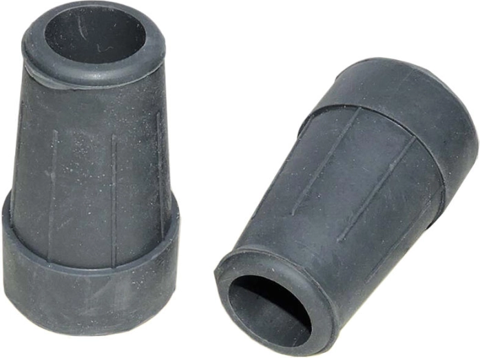 Gummiaufsätze für Gehstöcke und Krücken, Durchmesser 18 mm, grau, Set 4 Stück