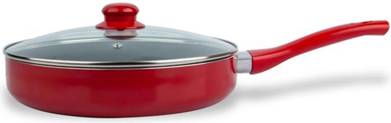 Diepe pan met deksel 28 cm Kitchisimo, antiaanbaklaag