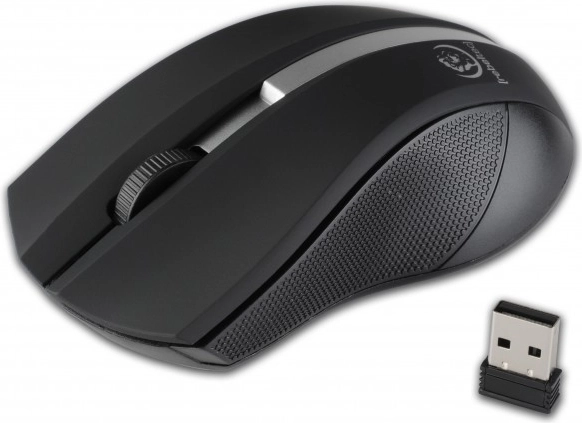 Wireless optical mouse REBELTEC Galaxy, black-silver, rubberized surface