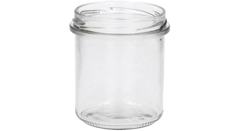 Bocal en verre 350 ml, large ouverture 82 mm