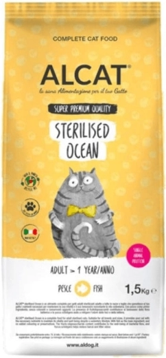 Alcat Sterilised Ocean granulés pour chats stérilisés au saumon 1,5 kg
