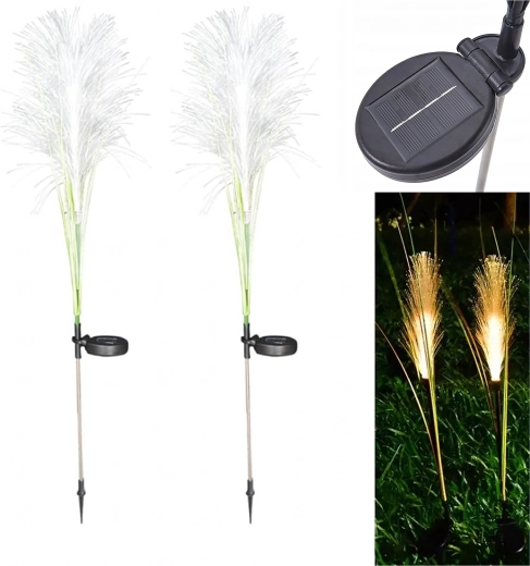 Solar garden lights pampas grass, set of 2, 85 cm