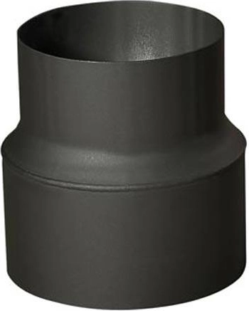 Rauchrohr-Reduzierstück 150/130 mm, Länge 160 mm, Wandstärke 1,5 mm, schwarz