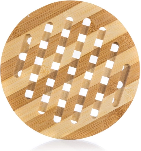 Wooden bamboo trivet 18 cm BRILLANTE