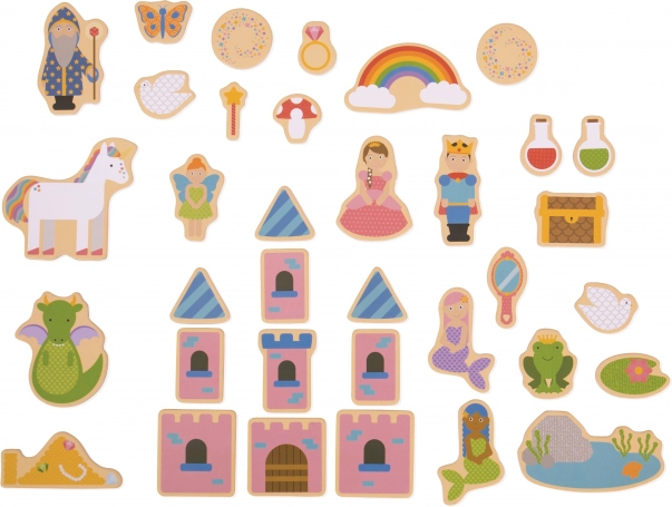 Bigjigs Toys Fairytale Wooden Magnets – Set of 35