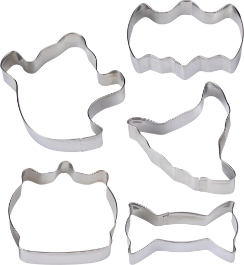 Stainless steel Halloween cookie cutters – set of 5 pcs