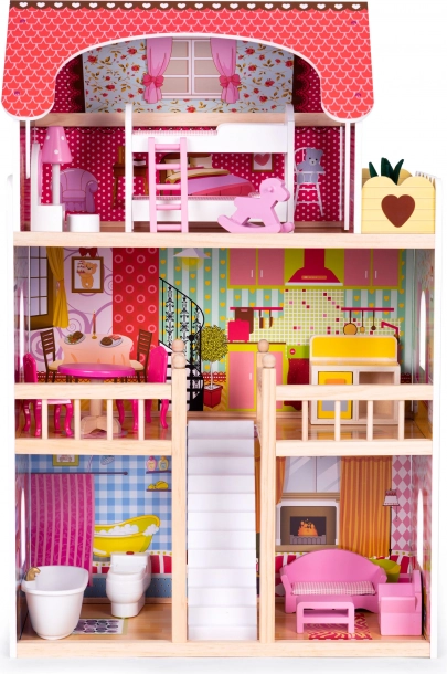 Wooden furniture for a 3-story dollhouse Ecotoys