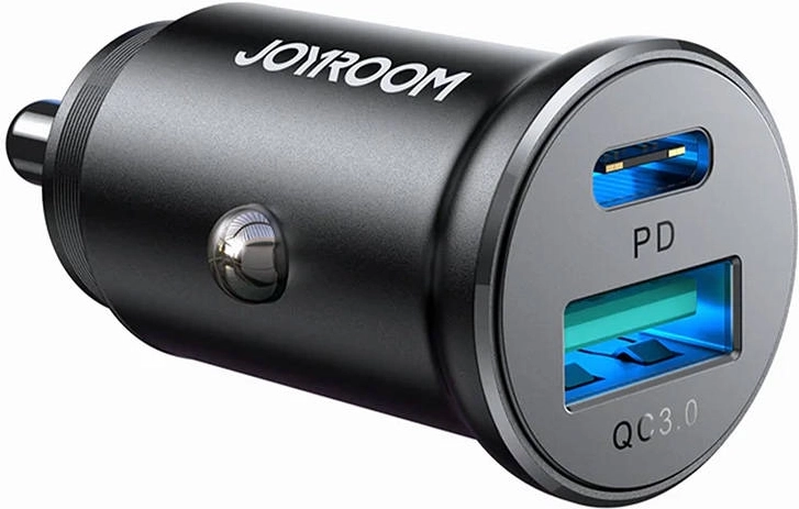 Joyroom 30W car charger (USB-C + USB-A)