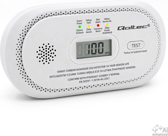 Carbon monoxide detector with 85 dB alarm