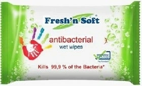 Fresh 'n soft antibakterielle Feuchttücher für die Hände, 60 Stück