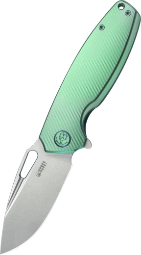 Kubey Tityus green titanium pocket knife 8.6 cm