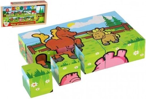 Wooden Blocks My First Animals