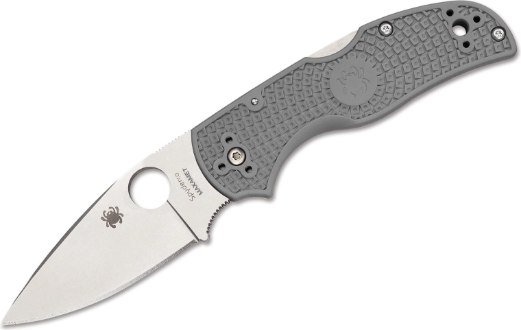 Spyderco Native 5 Lightweight pocket knife grey, Maxamet, satin