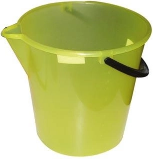 Emmer 12 l met maatverdeling en schenktuit, kunststof, mix van kleuren