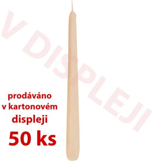Konische Paraffinkerze rosa 18,5 × 2,3 cm (Packung 50 Stk.)