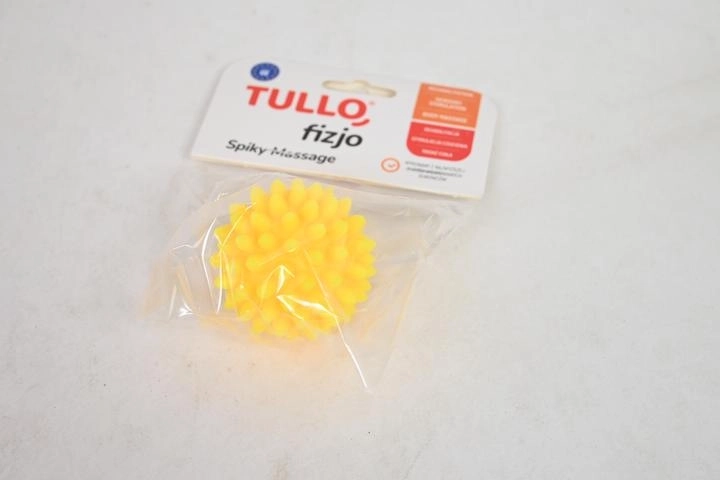 Fizjo rehabilitation spiky massage ball 5.4 cm, yellow