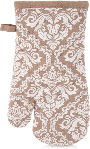 Gant de cuisine en coton avec aimant beige 32 cm