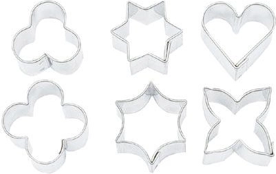 Set koekjesuitstekers – kaartsymbolen, 6 stuks