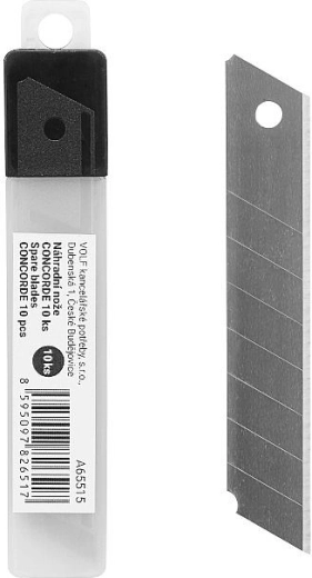 Vervangende afbreekmesjes 18 mm CONCORDE, 10 stuks