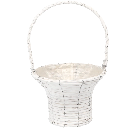 Witte rieten plantenpot-omhulsel (mandje) 32 × 52 cm - 1 stuk