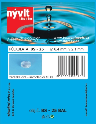 Zelfklevende transparante halfronde stootdoppen 6,4 × 2,1 mm, set van 10 stuks