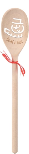 Houten ovale pollepel SNĚHULÁK 30 cm