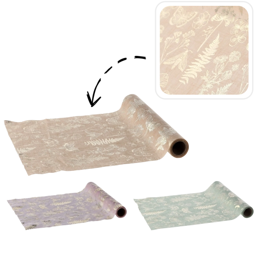 Decoratieve stof op rol 28 × 250 cm – glanzend polyamide voor arrangementen en cadeauverpakking