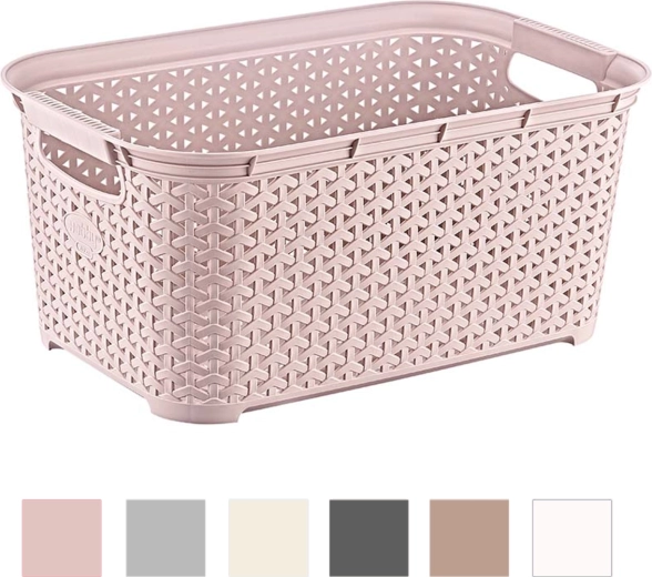 Rechteckiger Wäschekorb Rattan 26 l