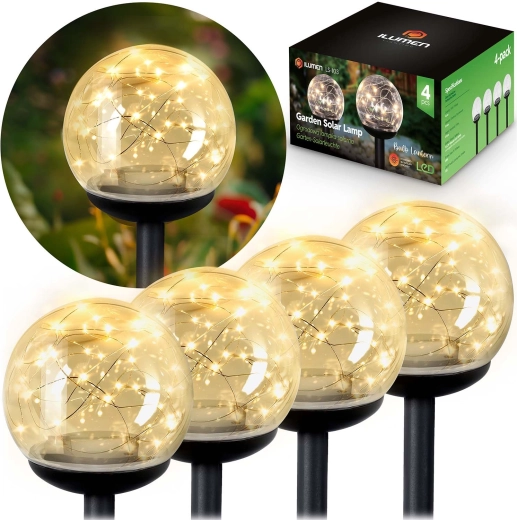 Solar Garden Lights Sphere 4 pcs ILUMEN
