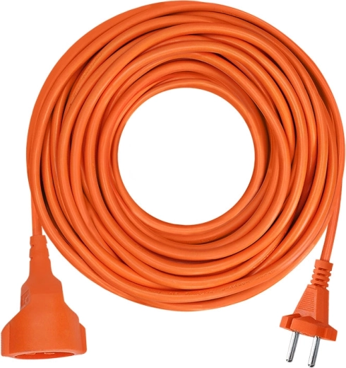 Solight verplaatsbaar verlengsnoer met koppeling 10 m, 2× 1,5 mm², oranje