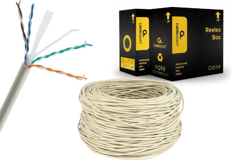 Câble UTP de catégorie 6, conducteur rigide AWG24, 305 m, gris