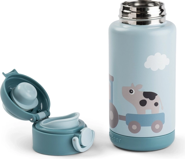 Done by Deer bouteille isotherme Tiny farm bleue 340 ml