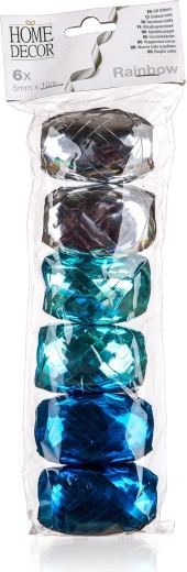 Krullint Rainbow 10 m, mix van kleuren, 6 stuks