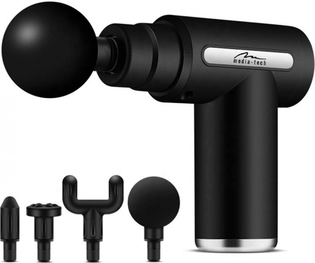 Pistolet de massage avec 4 têtes