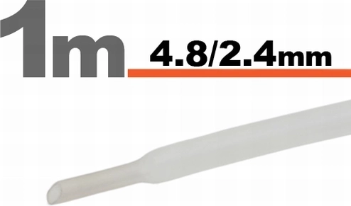 Transparent heat-shrink tubing 4.8 / 2.4 mm
