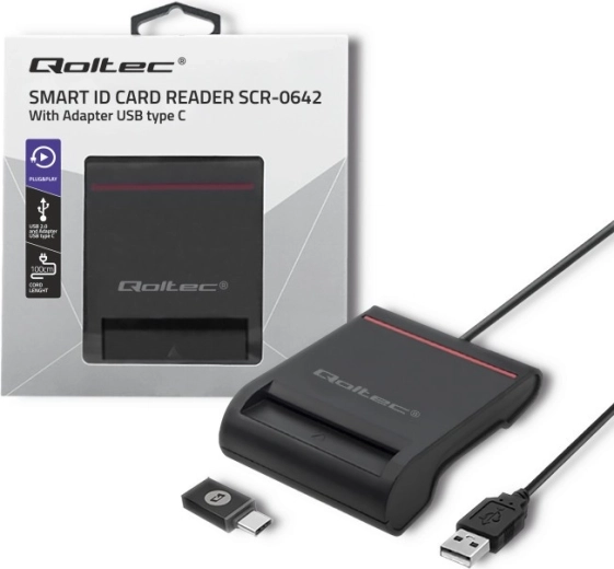 Qoltec Chip ID Card Reader