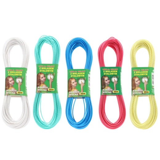 Corde à linge avec âme en acier 30 m