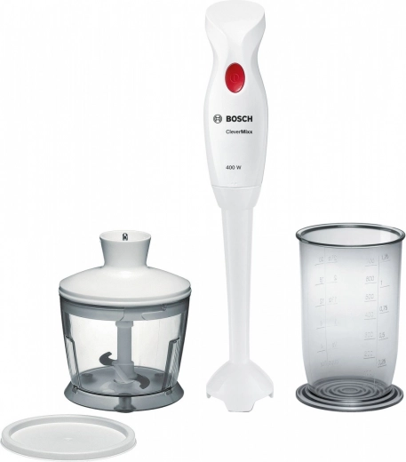 mixeur plongeant Bosch CleverMixx 400 W avec hachoir et verre doseur