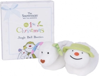 Christmas gift set with rattle booties Snowman & Snowdog