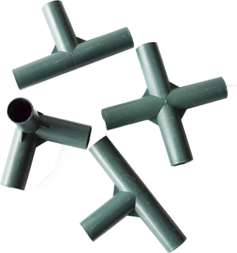 Satz aus Kunststoffverbindern für Folientunnel, 28 Teile, grün