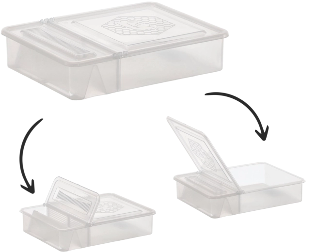 Nourrisseurs de couvre-cadres pour abeilles 1,5 l, 26 × 20 × 5,5 cm