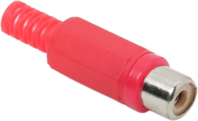 RCA socket with strain relief