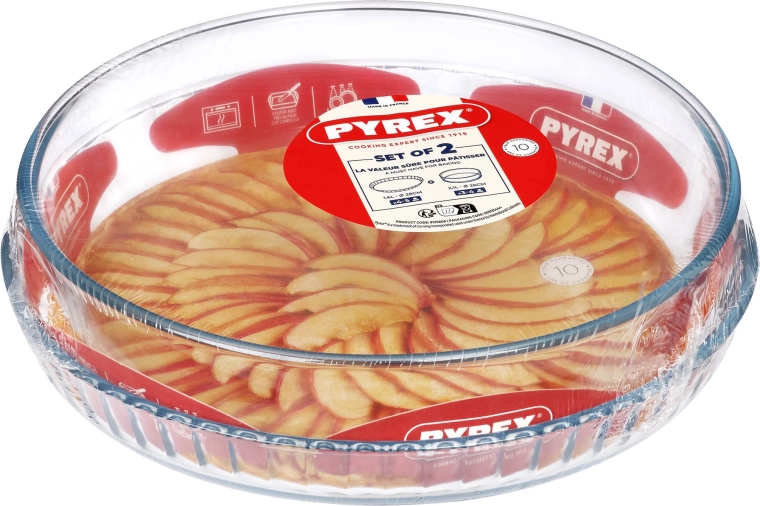 Set taartvormen PYREX 26 en 28 cm