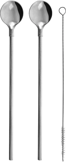 Orion Cocktail Spoons with Straws - 3 pcs